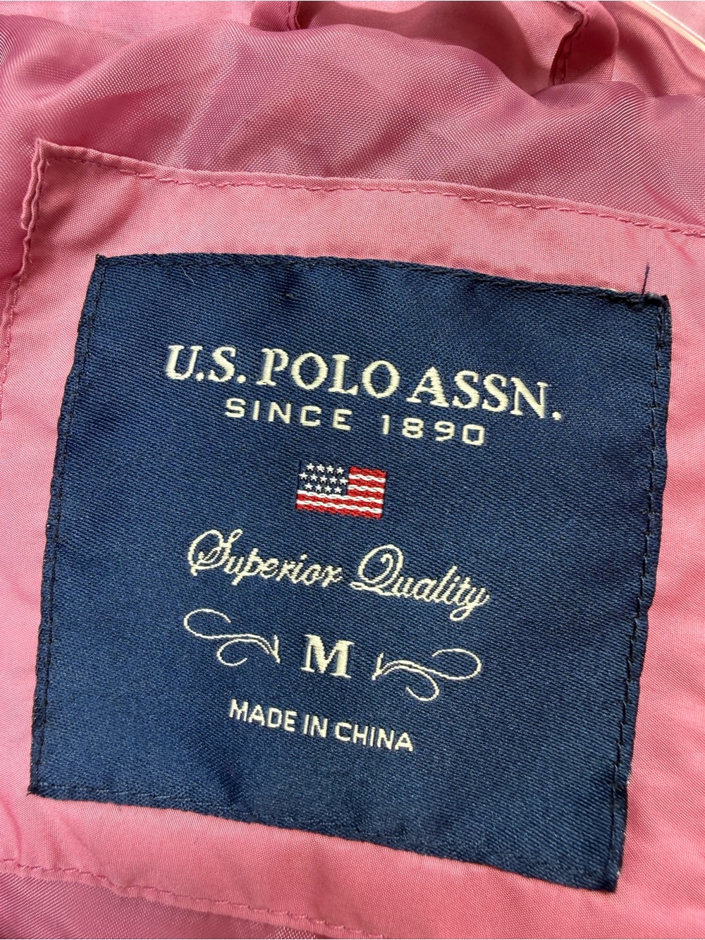 U.S. Polo Assn. Pink Women's Puffer Vest Size Medium Full Zipper Quilted - Picture 13 of 16